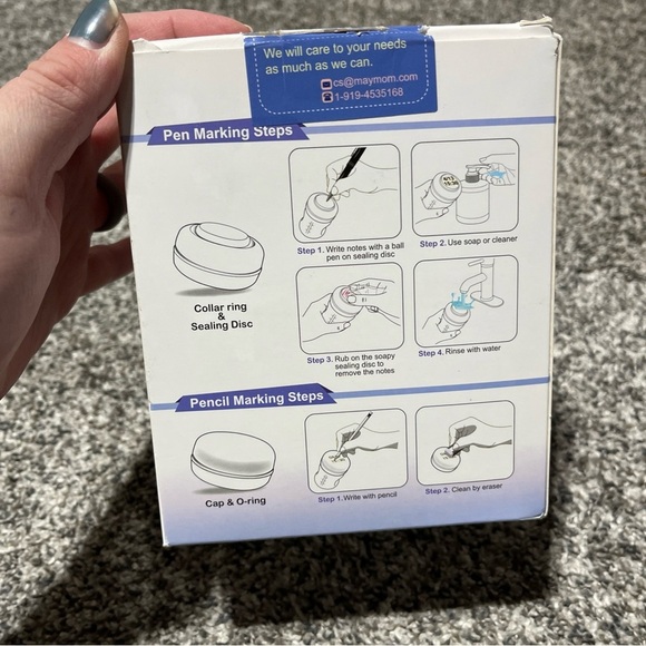 Maymom Wide-Mouth Milk Storage Bottle Sealing Disk 6 Bottles 140 ML - Picture 3 of 7